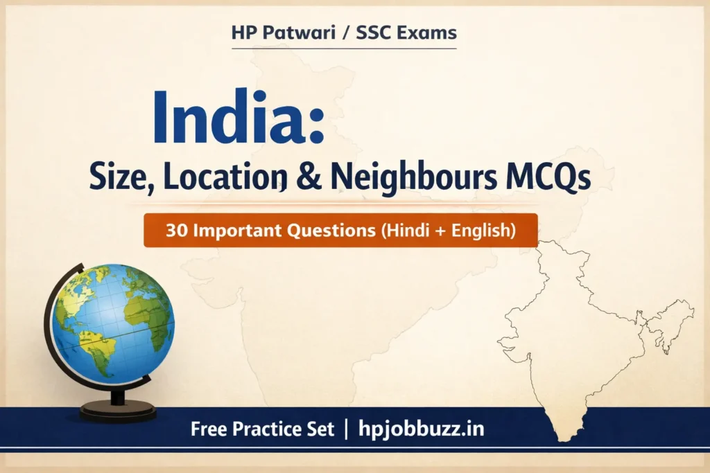 India GK 2026 - Size, Location & Neighbours