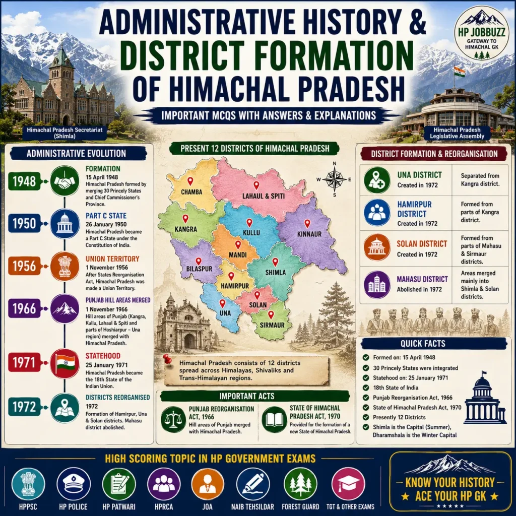 Administrative History and District Formation of Himachal Pradesh