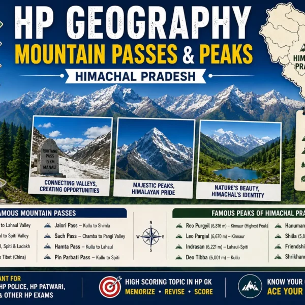 HP Daily GK – Geography, Mountain Passes & Peaks
