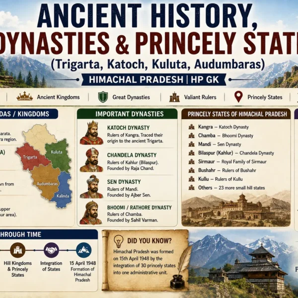 HP Daily GK – Ancient History, Dynasties, and Princely States