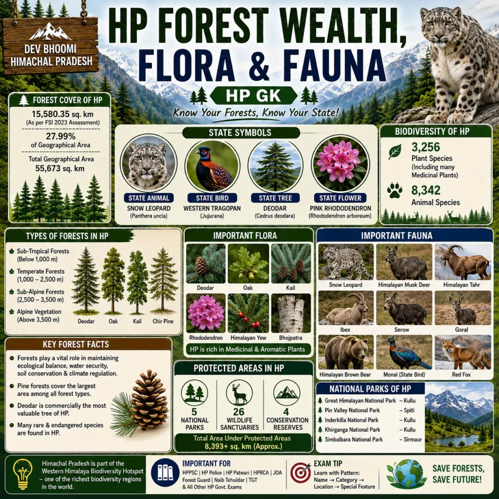 HP Daily GK – Forest Wealth, Flora & Fauna