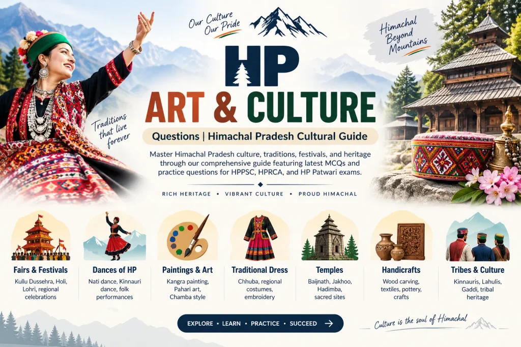 HP Art Culture Questions with answers